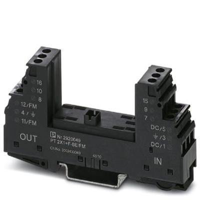 Phoenix Contact 2920049 PT 2X1+F-BE/FM Overspanningsveilige sokkel Set van 10 stuks Overspanningsbeveiliging voor: Verdeelkast 10 stuk(s) Phoenix Contact 2920049 PT 2X1+F-BE/FM Overspanningsveilige sokkel Set van 10 stuks Overspanningsbeveiliging voor: Verdeelkast 10 stuk(s)