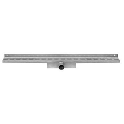 Easy Drain Compact Wall afvoergoot enkele plaat met zijuitloop 6x70cm 30mm RVS edcomw700-30