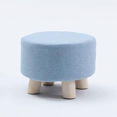 Mode creatieve kleine kruk woonkamer Home massief houten kleine stoel (blauw)