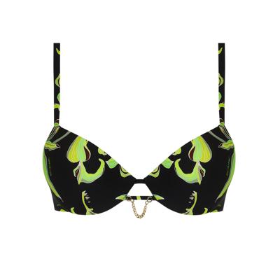 Lise Charmel FLEURS DE NUIT Push-up Bikini Top zwart groen ABB8588