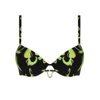 Lise Charmel FLEURS DE NUIT Push-up Bikini Top zwart groen ABB8588 - thumbnail