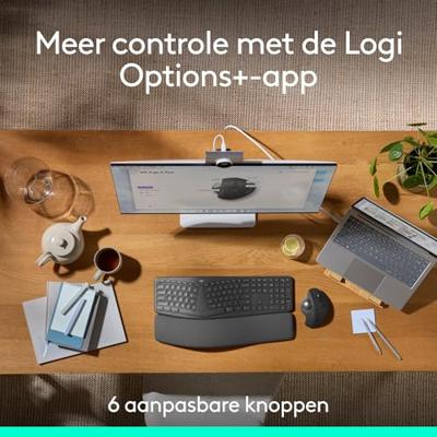Logitech MX Ergo S muis Kantoor Rechtshandig RF-draadloos + Bluetooth Optisch 2048 DPI