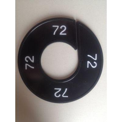 Maatring 9cm zwart/wit 72