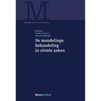 De mondelinge behandeling in civiele zaken - Hardcover (9789462904637) - thumbnail
