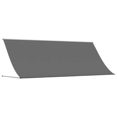 VidaXL Luifel uittrekbaar 400x150 cm stof en staal antracietkleurig VidaXL Luifel uittrekbaar 400x150 cm stof en staal antracietkleurig