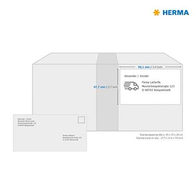 Etiket herma 5145 99.1x67.7mm fluor or 160st | 32 stuks
