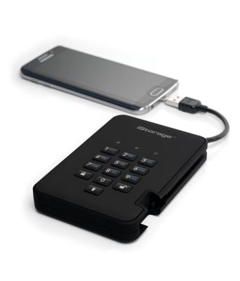 iStorage diskAshur2 SSD 2TB Zwart - Veilige draagbare Solid State Drive - Beveiligd met een wachtwoord - Stofdicht en waterdicht - Hardwarematige versleuteling