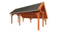 Trendhout Kapschuur de Hoeve XL 700x440 cm- Kapschuurdak- Onbehandeld lariks Douglas hout- Trendhout - thumbnail
