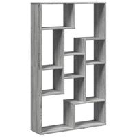 Boekenkast 72x20x120 cm bewerkt hout grijs sonoma eikenkleurig - thumbnail