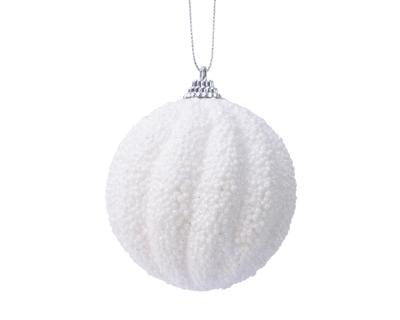 Kerstbal foam d8 cm winterwit KSD - Ksd