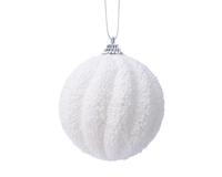 Kerstbal foam d8 cm winterwit KSD - Ksd - thumbnail
