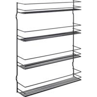 Metaltex pepito 4 wandkruidenrek 4 etages 36x8x45 cm zwart - thumbnail