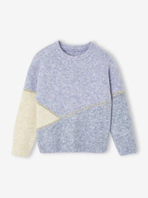 Meisjestrui met colorblock blauw