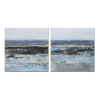 Canvas DKD Home Decor Abstract Modern (80 x 3 x 80 cm) (2 Stuks) - thumbnail