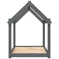 Hondenbed 101x70x90 cm massief grenenhout grijs - thumbnail