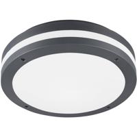 LED Plafondlamp - Trion Keraly - Opbouw Rond - Bewegingssensor - Waterdicht - 12W - Mat Antraciet - Kunststof - thumbnail