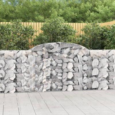 Schanskorven 12 st gewelfd 300x30x100/120 cm ijzer