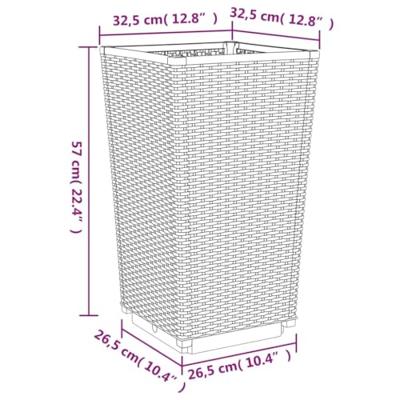 VidaXL Plantenbakken 2 st 32,5x32,5x57 cm polypropeen zwart VidaXL Plantenbakken 2 st 32,5x32,5x57 cm polypropeen zwart