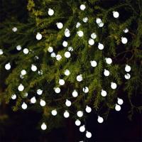 Bal vorm 30 LEDs outdoor waterdichte kerst Festival decoratie zonne-lamp tekenreeks (wit) - thumbnail