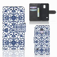 Samsung Galaxy S5 Mini Hoesje Flower Blue - thumbnail