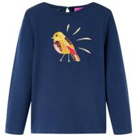VidaXL Kindershirt met lange mouwen 104 marineblauw - thumbnail