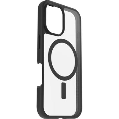 Otterbox React Backcover Apple iPhone 16 Zwart, Transparant Inductieve lading, MagSafe compatible