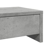 Monitorstandaard met lades 50x27x15 cm bewerkt hout betongrijs - thumbnail