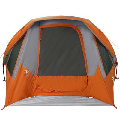 Tent 4-persoons waterdicht grijs en oranje Tent 4-persoons waterdicht grijs en oranje