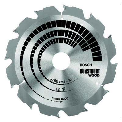 Bosch Professional Cirkelzaagblad PRO Construct Wood | Ø 160 x 2,6 x 20mm 12T - 2608640630