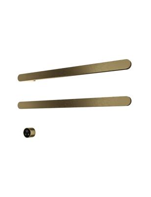 Hotbath &MORE set van 2 rails RASS80 SOFT SQUARE 80 cm met separate schakelaar en inbouw element Geborsteld Messing PVD (RASS80-2BBP) Hotbath &MORE set van 2 rails RASS80 SOFT SQUARE 80 cm met separate schakelaar en inbouw element Geborsteld Messing PVD (RASS80-2BBP)