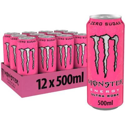 Monster energy ultra rosa blik zero sugar (12x 0.5 liter) (kopie)