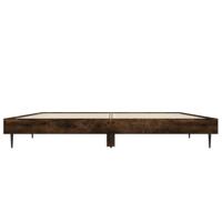 Bedframe zonder matras hout gerookt eikenkleurig 140x190 cm - thumbnail