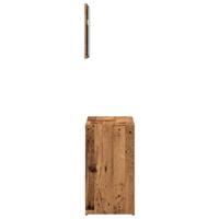 2-delige Badkamermeubelset bewerkt hout oud houtkleurig - thumbnail