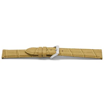 Horlogeband Universeel H339 Leder Beige 22mm
