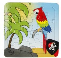 LG-Imports legpuzzel Piraat Papegaai junior hout 16 stukjes - thumbnail