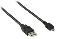 Valueline vlcp60500b10 usb 2.0 usb a male - usb micro b male kabel 1,00 m zwart - thumbnail