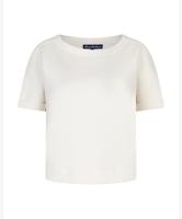 Red Button Skyler Scuba Top Srb4954 T-shirt Korte Mouw Ecru - thumbnail