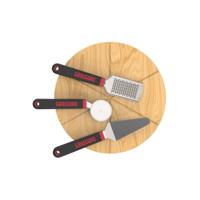 Grill Guru Pizza Set (Pizza Board+Cutter+Rasp+Spatula) - thumbnail