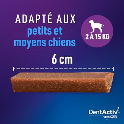 DentActiv - 12 Sticks - VETOCANIS - Mini Mondhygiëne Sticks met Kip voor Honden 2-15kg