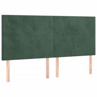 Bedframe zonder matras 200x200 cm fluweel donkergroen - thumbnail