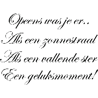 Opeens was je er - Muursticker - thumbnail