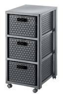 Rotho Country Design Ladekast met Wielen 3x18L Antraciet - thumbnail