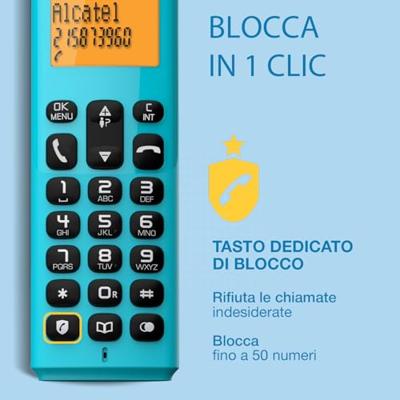 Draadloze telefoon Alcatel Blauw Zwart/Groen