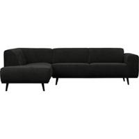 WOOOD Hoekbank 'Statement' Links, Rib, kleur Graphite - thumbnail