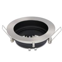 Mesa LED Inbouwspot - Kantelbaar armatuur - Diameter 100mm - GU10 Fitting incl. lamphouder - Rond - IP20 - RVS - thumbnail