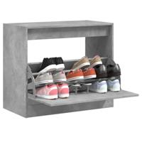VidaXL Schoenenkast 80x42x69 cm bewerkt hout betongrijs - thumbnail