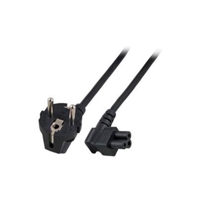 ACT AK5409 230V Stroomkabel Schuko CEE7/7 Male (Haaks)/C5 (Haaks) Zwart - 1 meter