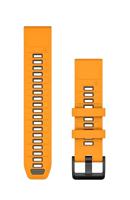 Garmin QuickFit, 20mm zwart/kiezelgrijze siliconen band, SparkOrange, 26mm, Modern - thumbnail