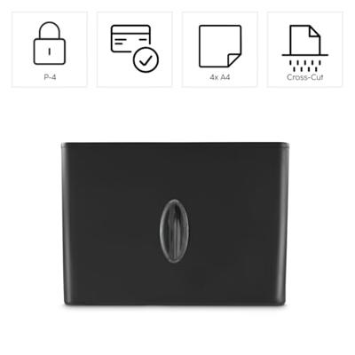 Hama Safe X40-B Papierversnipperaar 4 vellen 4 x 33 mm P-4 8 l Ook geschikt voor Creditcards Hama Safe X40-B Papierversnipperaar 4 vellen 4 x 33 mm P-4 8 l Ook geschikt voor Creditcards