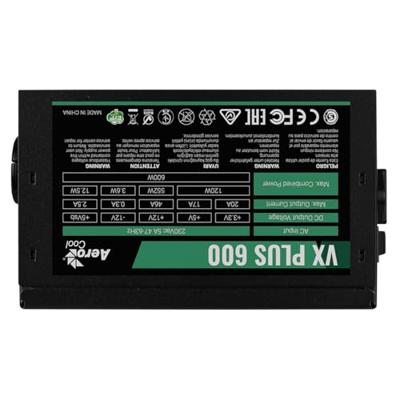 VOEDING AEROCOOL PGS VX-600PLUS 600W 80+ BOX